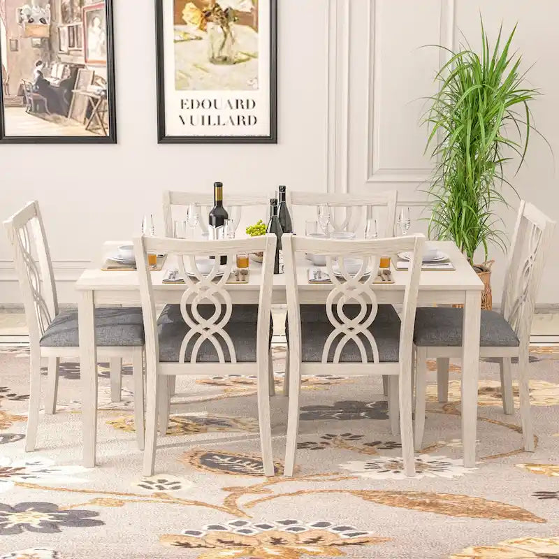 VECELO Solid Wood Dining Chairs Set of 2/4/6, Kitchen Side Chair 25