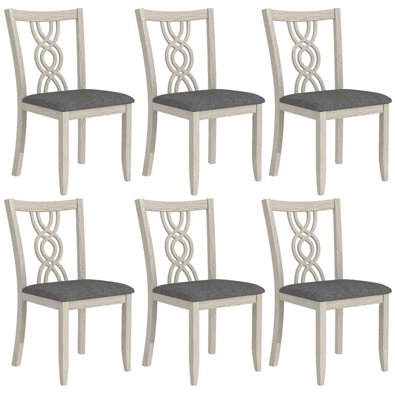 VECELO Solid Wood Dining Chairs Set of 2/4/6, Kitchen Side Chair 26