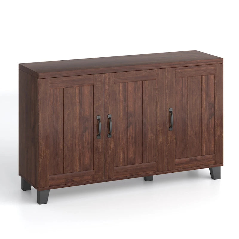 Costway 3-Door Buffet Sideboard Storage Credenza Cabinet Console 9