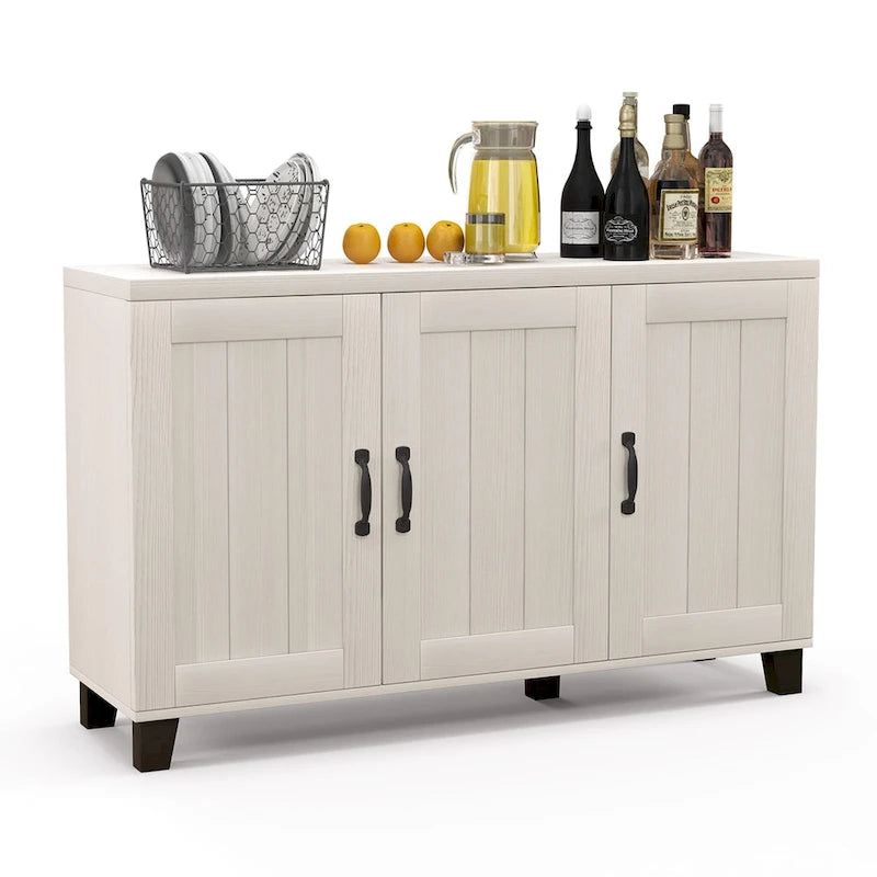 Costway 3-Door Buffet Sideboard Storage Credenza Cabinet Console 10