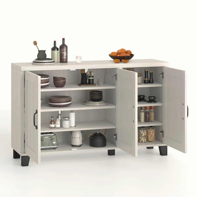 Costway 3-Door Buffet Sideboard Storage Credenza Cabinet Console 16