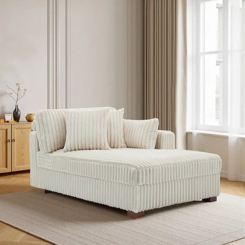DREAMSIDEA Oversized Right Facing Chaise Lounge Lofa 37