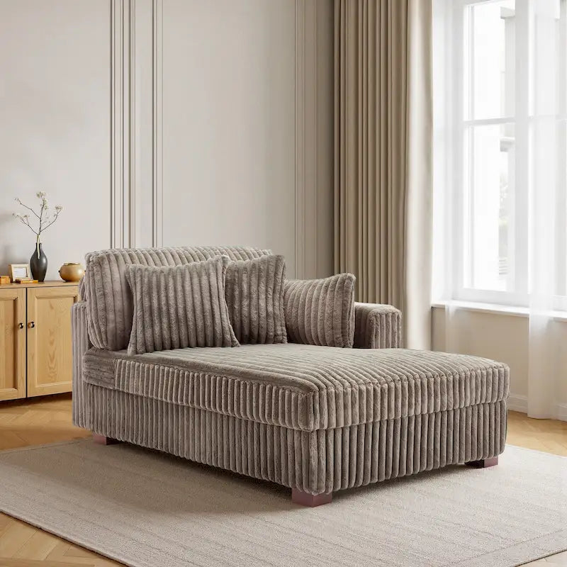 DREAMSIDEA Oversized Right Facing Chaise Lounge Lofa 39