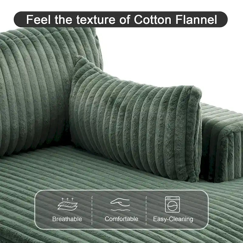 DREAMSIDEA Oversized Right Facing Chaise Lounge Lofa 5