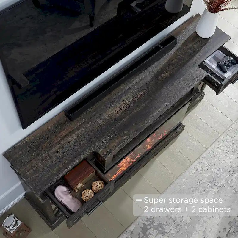 Fireplace TV Stand for 80 Inch TV, Entertainment Center,Media Console 7