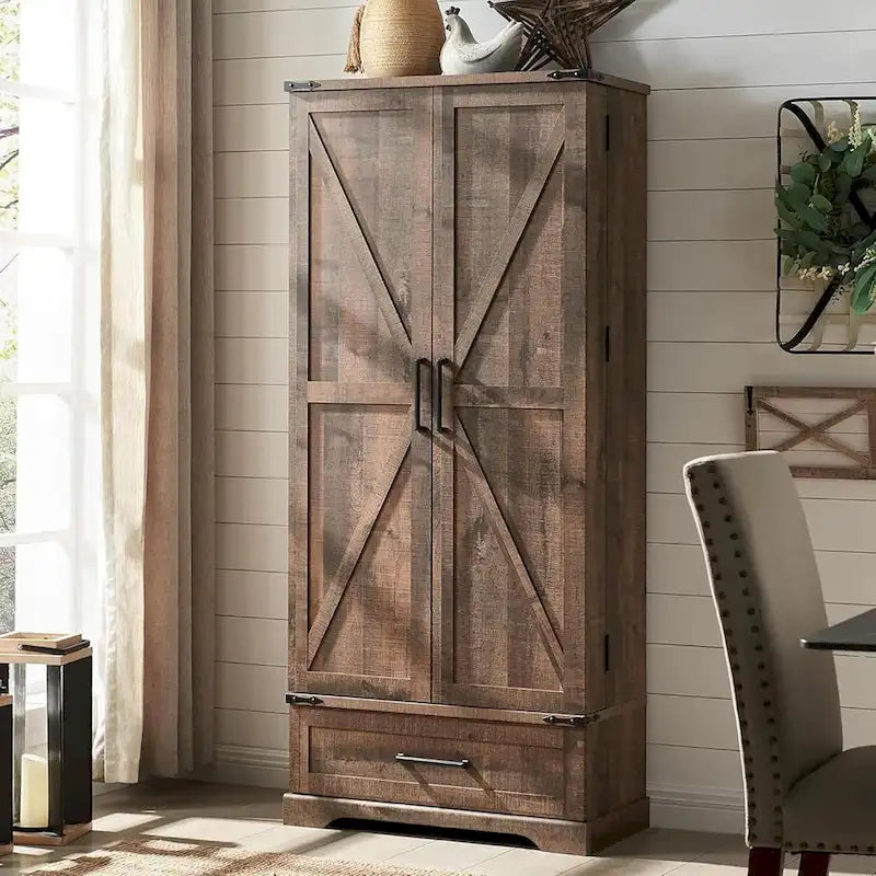72 Farmhouse Kitchen Pantry Cabinet, Tall Storage Cabinet, Cupboard - N/A 9