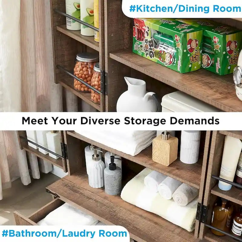 72 Farmhouse Kitchen Pantry Cabinet, Tall Storage Cabinet, Cupboard - N/A 15