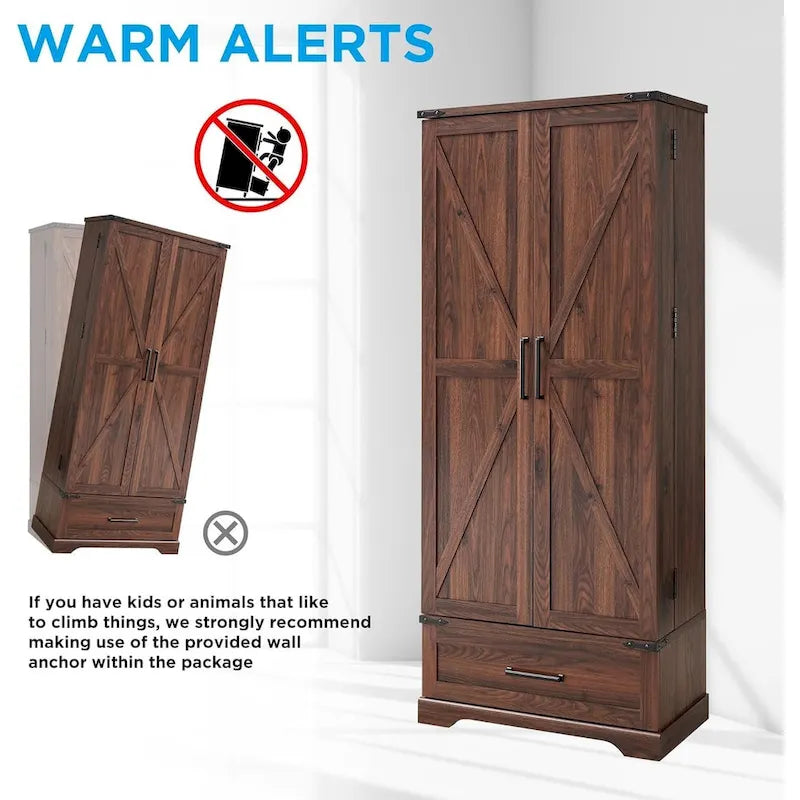 72 Farmhouse Kitchen Pantry Cabinet, Tall Storage Cabinet, Cupboard - N/A 21