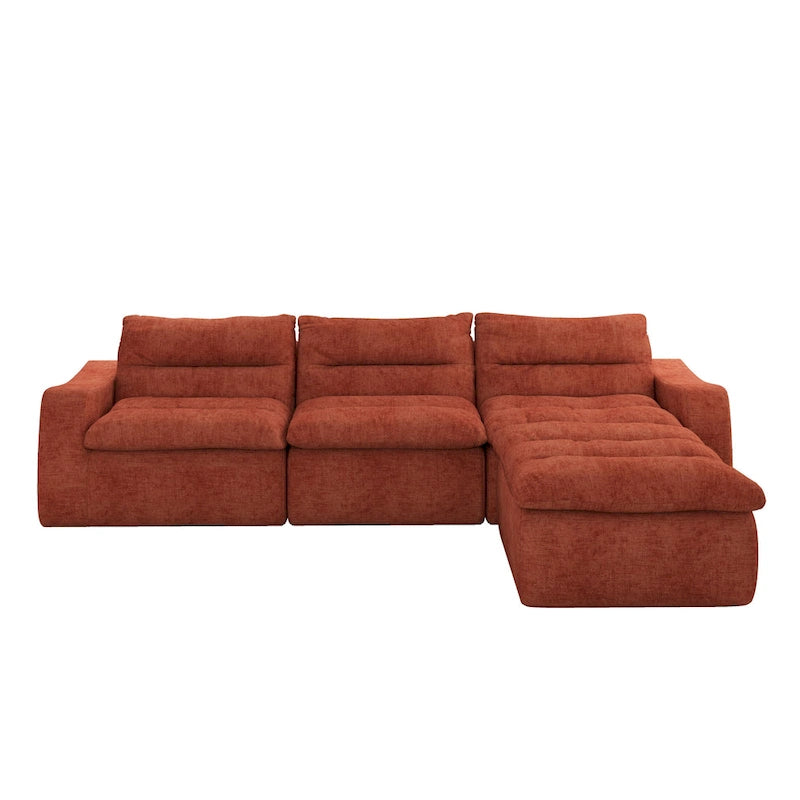 116.26 Modular Foam L-Shaped Floor Sofa with Free Combination, No-Assembly Design & Ergonomic Support (4/6-Seater Options) 4