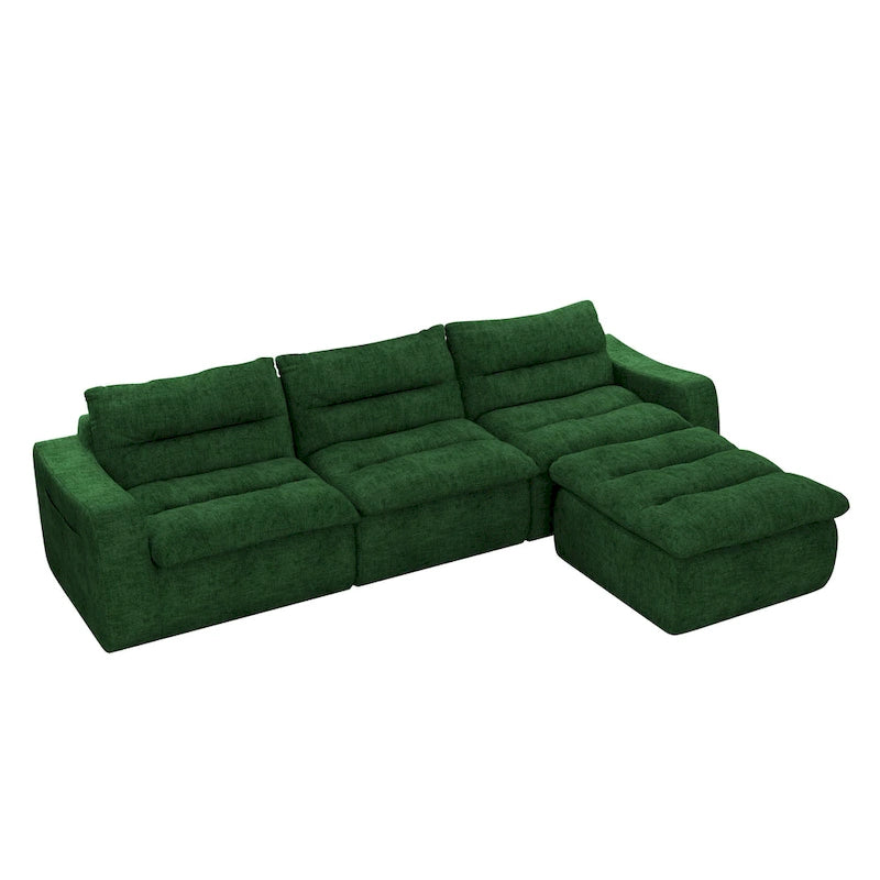116.26 Modular Foam L-Shaped Floor Sofa with Free Combination, No-Assembly Design & Ergonomic Support (4/6-Seater Options) 7