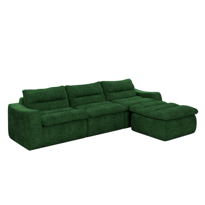 116.26 Modular Foam L-Shaped Floor Sofa with Free Combination, No-Assembly Design & Ergonomic Support (4/6-Seater Options) 8