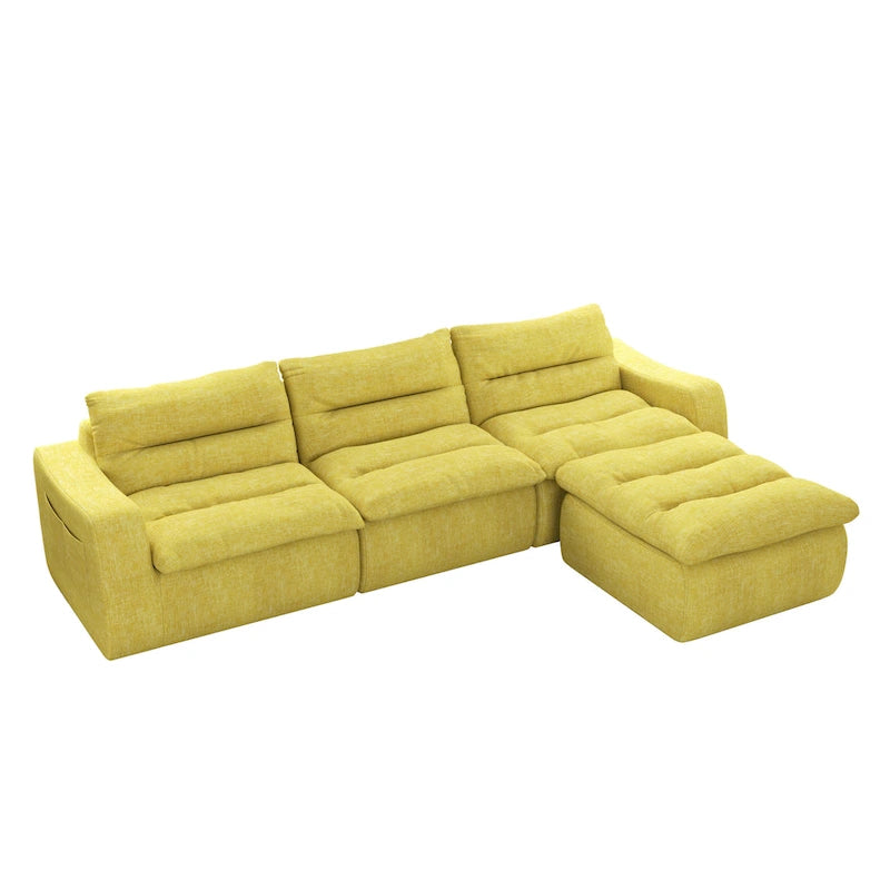 116.26 Modular Foam L-Shaped Floor Sofa with Free Combination, No-Assembly Design & Ergonomic Support (4/6-Seater Options) 12