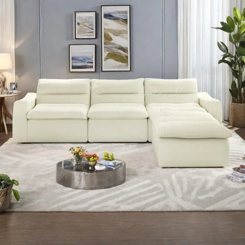 116.26 Modular Foam L-Shaped Floor Sofa with Free Combination, No-Assembly Design & Ergonomic Support (4/6-Seater Options) 14