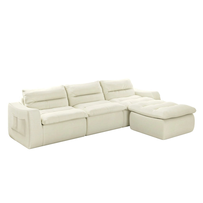 116.26 Modular Foam L-Shaped Floor Sofa with Free Combination, No-Assembly Design & Ergonomic Support (4/6-Seater Options) 15
