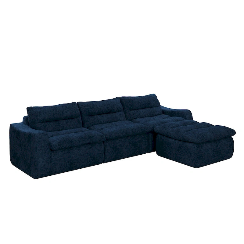 116.26 Modular Foam L-Shaped Floor Sofa with Free Combination, No-Assembly Design & Ergonomic Support (4/6-Seater Options) 19
