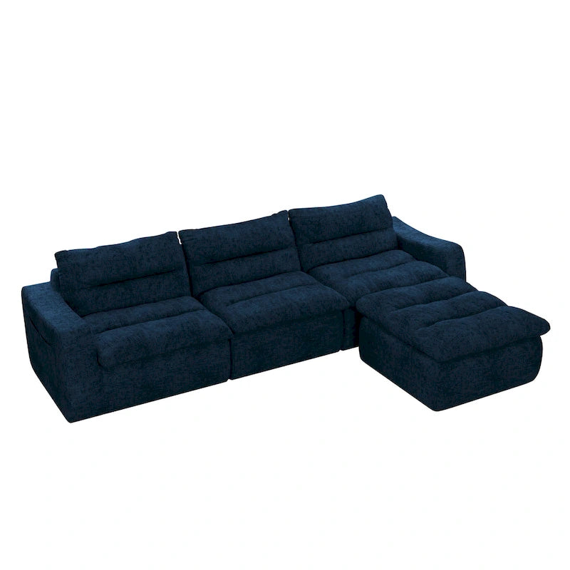 116.26 Modular Foam L-Shaped Floor Sofa with Free Combination, No-Assembly Design & Ergonomic Support (4/6-Seater Options) 20