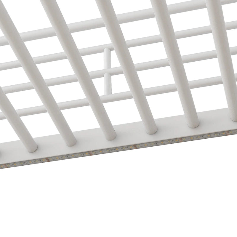Letto a soppalco full-size con scrivania, scala contenitore, armadio piccolo, luce LED 29
