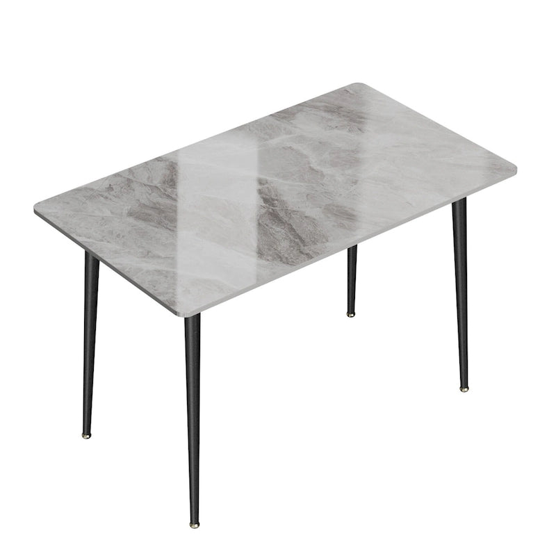 Modern Dining Table with Metal Frame Sintered Stone Top Kitchen Table 19