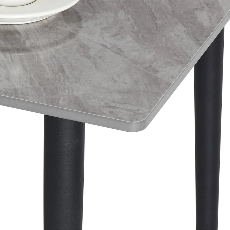 Modern Dining Table with Metal Frame Sintered Stone Top Kitchen Table 20