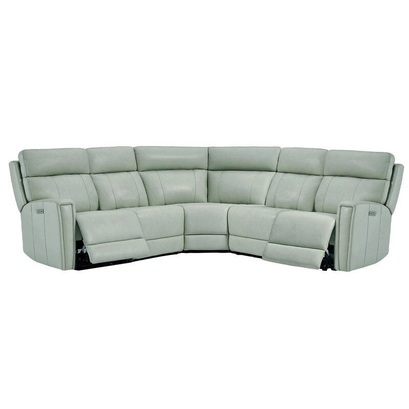 104 W 3-Color Genuine Leather Power Reclining sectional sofa With Zero Gravity, USB&USB-C Ports, 2StationaryArmlesschairs 15
