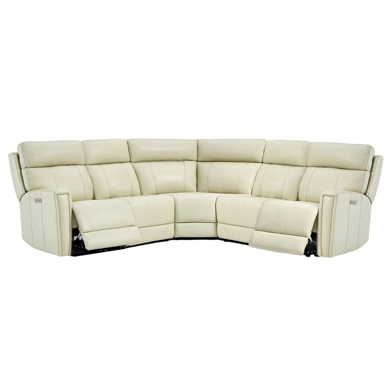 104 W 3-Color Genuine Leather Power Reclining sectional sofa With Zero Gravity, USB&USB-C Ports, 2StationaryArmlesschairs 27
