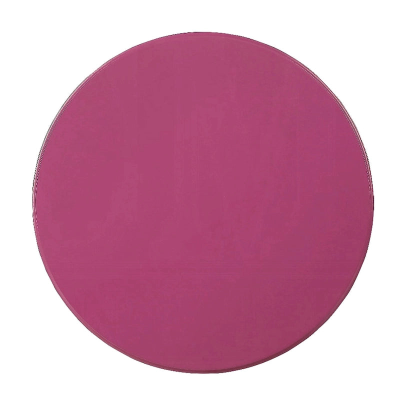 Toni Round Accent Table with Turned Pedestal Base, 22 Inch Purple Wood 4