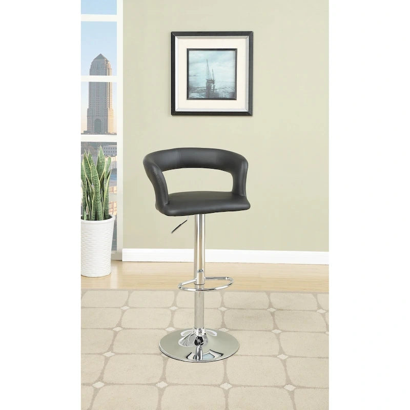 Counter Height Bar Stool Set of 2, Adjustable Swivel Bar Stool with Hollow Back, Kitchen Island Stools with Armrests 8