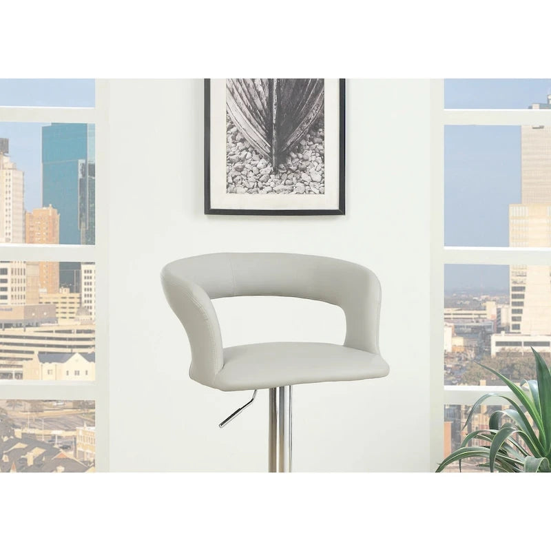 Counter Height Bar Stool Set of 2, Adjustable Swivel Bar Stool with Hollow Back, Kitchen Island Stools with Armrests 3