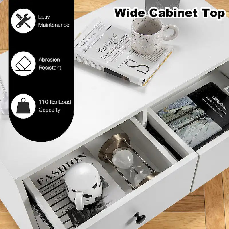 Gymax 4-drawer Storage Dresser Chest of Drawers Storage Cabinet 2