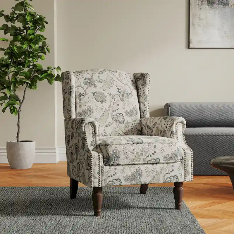 Patterned Upholstered Accent Chair for Living Room 40