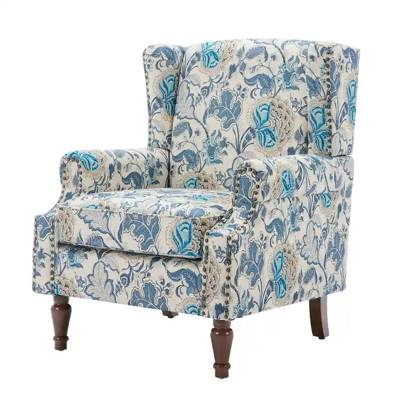 Patterned Upholstered Accent Chair for Living Room 10