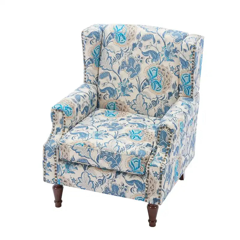 Patterned Upholstered Accent Chair for Living Room 11