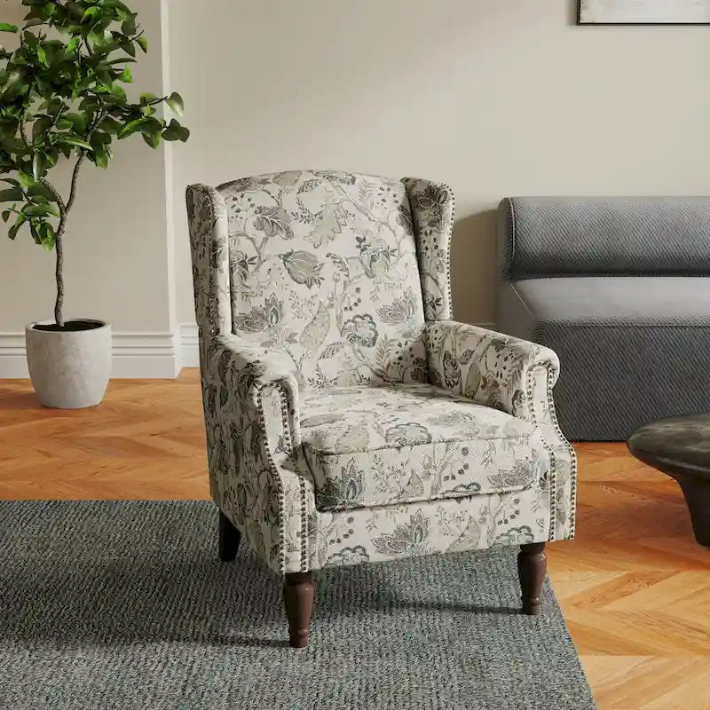 Patterned Upholstered Accent Chair for Living Room 27