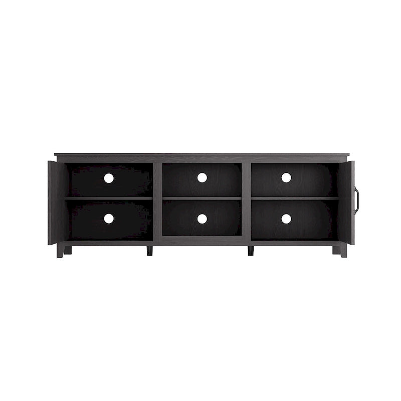 Industrial TV Stand with 2 Storage Cabinet and 4 Shelf Storage for Living Rooms Bedrooms and Playrooms 9