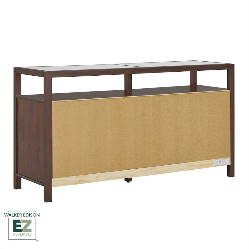Walker Edison Solid Wood Dresser with Tempered Glass Top 4
