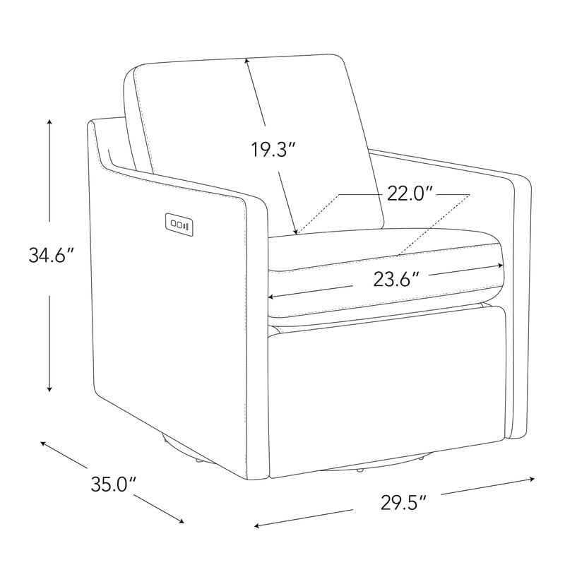 Nora Electric Power Swivel Chair with Footrest Recline 7