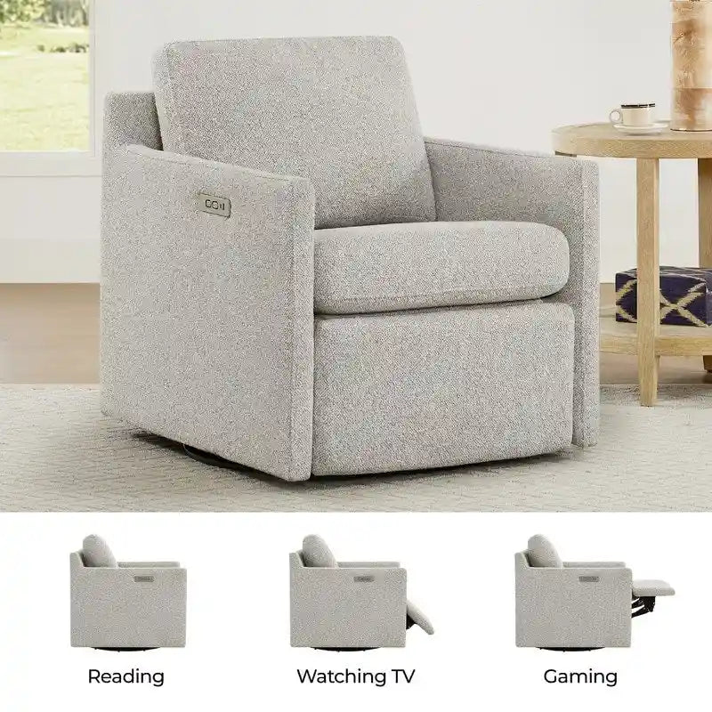 Nora Electric Power Swivel Chair with Footrest Recline 9