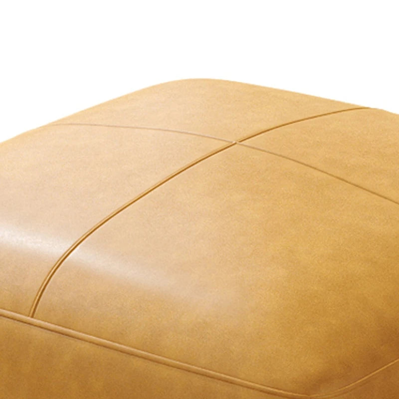 Upholstered Genuine Leather Ottoman for Living Room and Bedroom 25