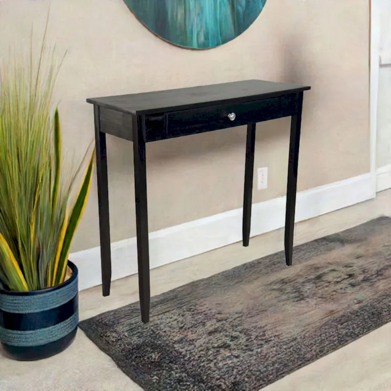Tavolo Consolle Porch & Den Holly Hill con 1 Cassetto in Legno Massello di Acacia