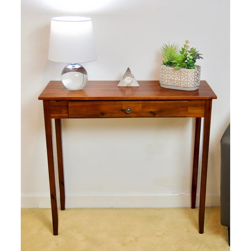 Tavolo Consolle Porch & Den Holly Hill con 1 Cassetto in Legno Massello di Acacia 6