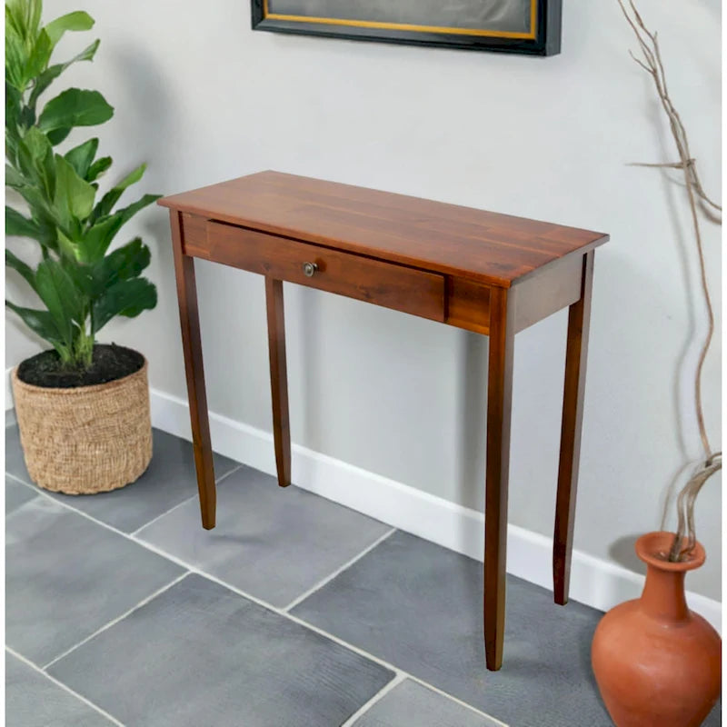 Tavolo Consolle Porch & Den Holly Hill con 1 Cassetto in Legno Massello di Acacia 7
