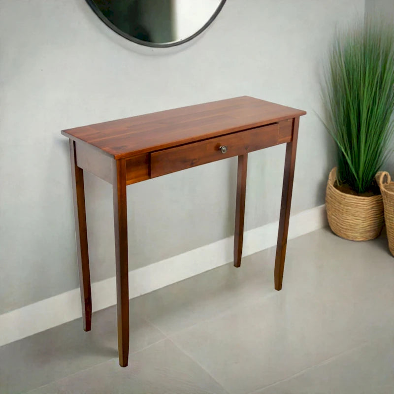 Tavolo Consolle Porch & Den Holly Hill con 1 Cassetto in Legno Massello di Acacia 9