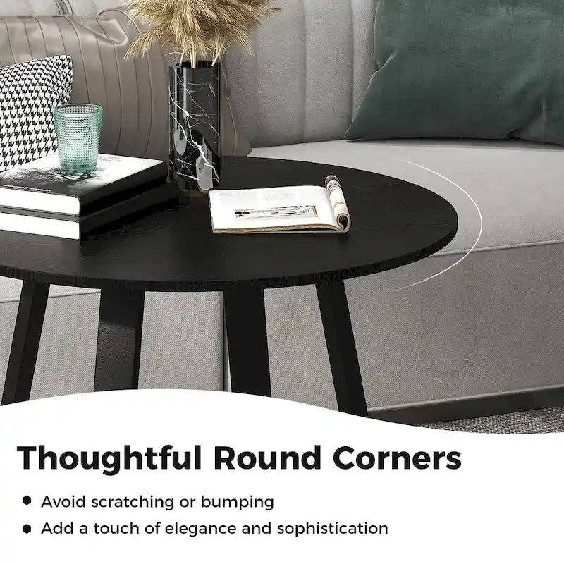 Gymax 36 Round Wooden Dining Table for 4 w/ Pedestal Base Solid 9