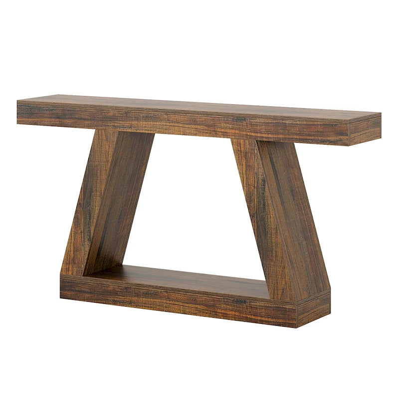 55 Inches Farmhouse Wood Console Sofa Table with Storage - 11.81 D x 55.12 W x 31.5 H 18