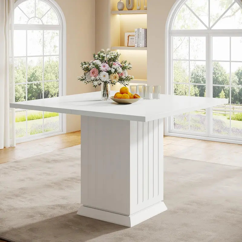 Modern Small Wood Square Dining Table for 4 People 13