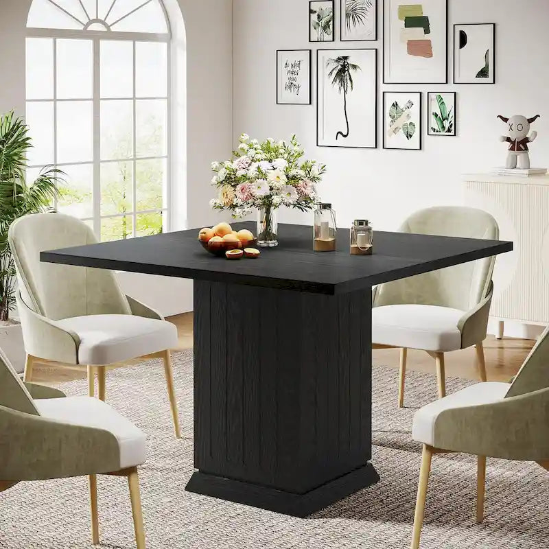 Modern Small Wood Square Dining Table for 4 People 3