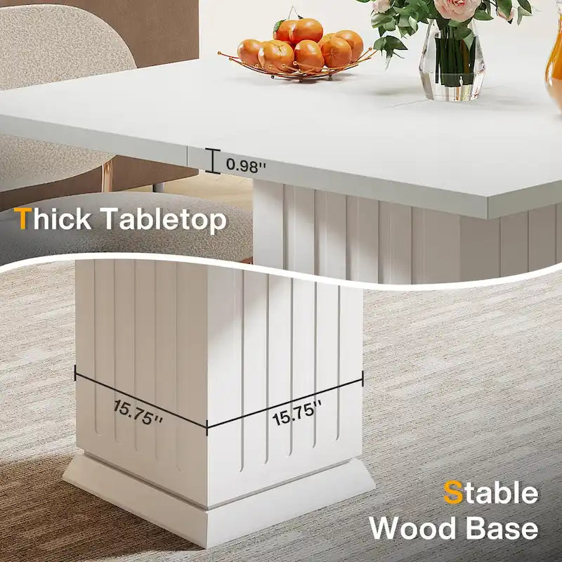 Modern Small Wood Square Dining Table for 4 People 12