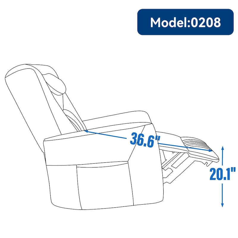 Beige Power Recliner Chair with 270 Swivel, Rocking Motion, Lumbar & Neck Support Pillow, USB & Type-C Ports 9