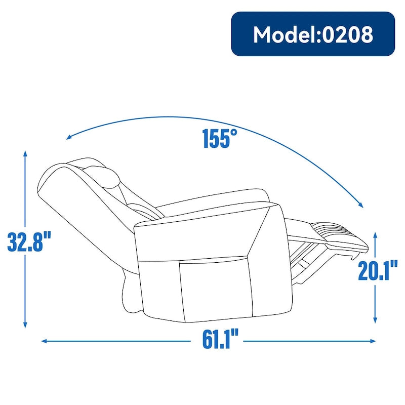 Beige Power Recliner Chair with 270 Swivel, Rocking Motion, Lumbar & Neck Support Pillow, USB & Type-C Ports 10
