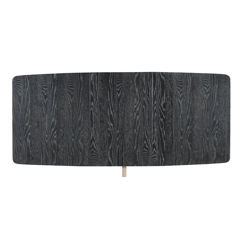 Set da pranzo in legno 7 pezzi nero + grigio con tavolo allungabile e 6 sedie 15